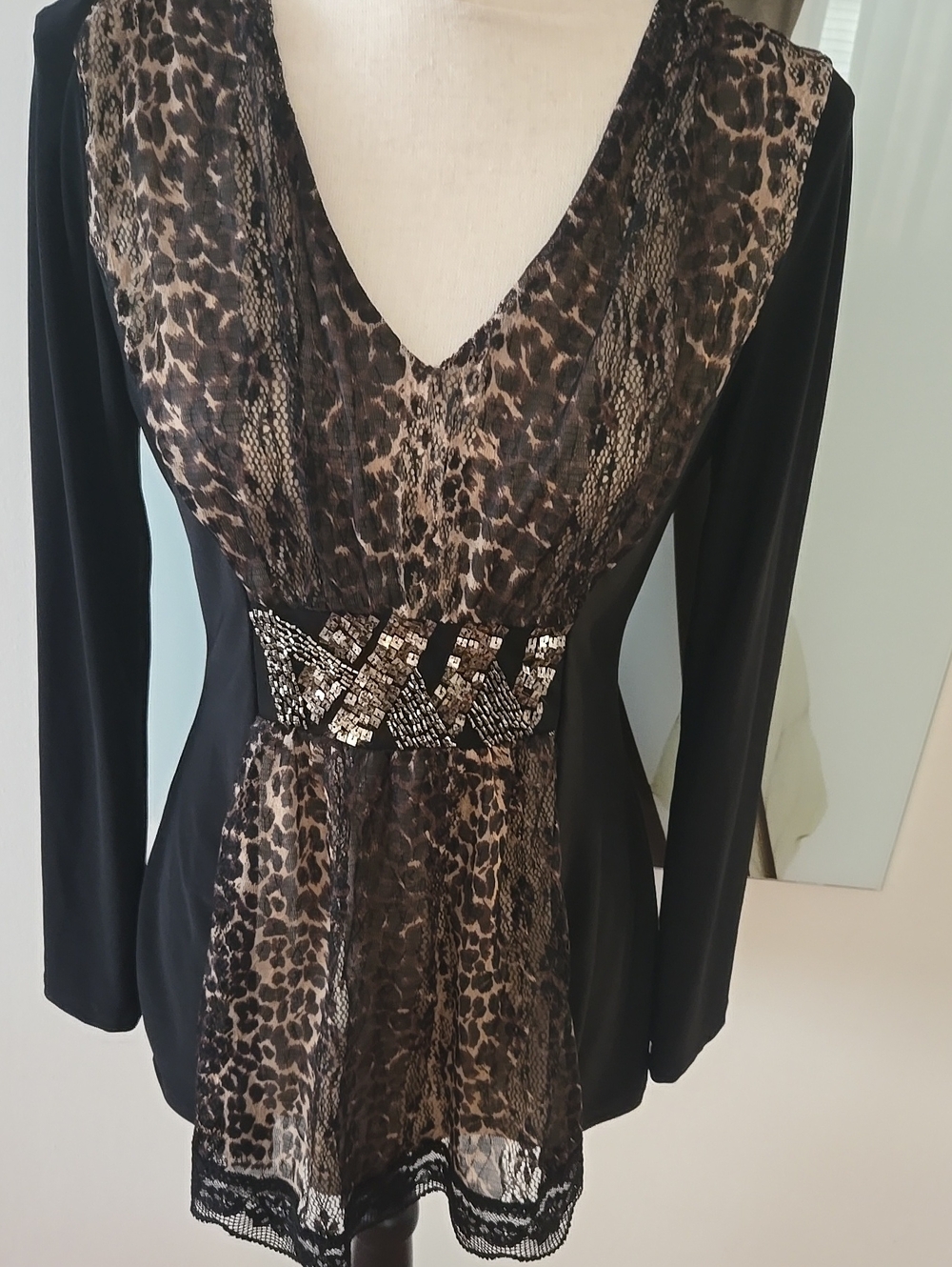 VENUS Black Top with Branded Neck Label